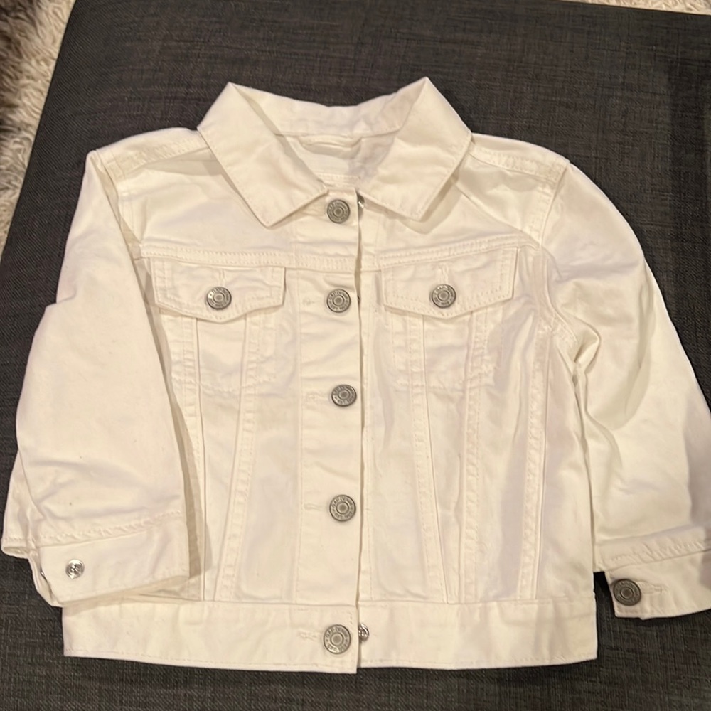 Brand New Gap Kids White Denim Jacket Size S